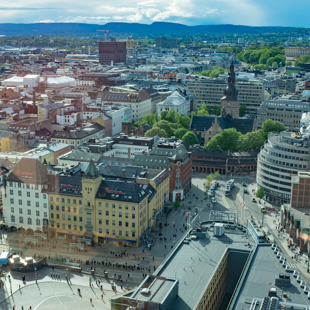 Oslo sentrum sett fra oven