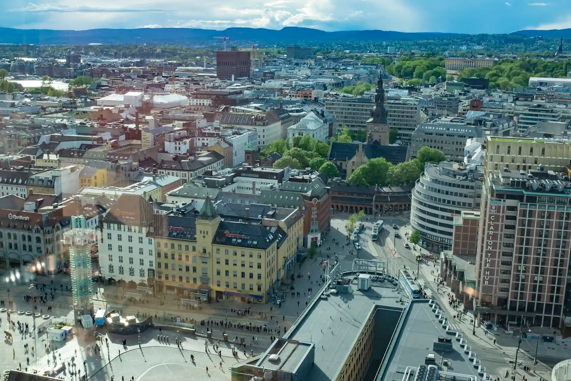 Oslo sentrum sett fra oven
